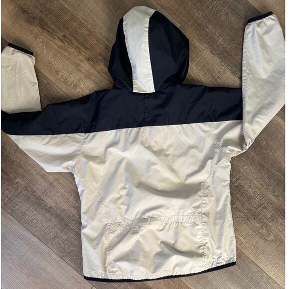 Vintage‎ Nike Men's Windbreaker Jacket Full-Zip Beige Cream Black Size XL - Picture 4 of 8